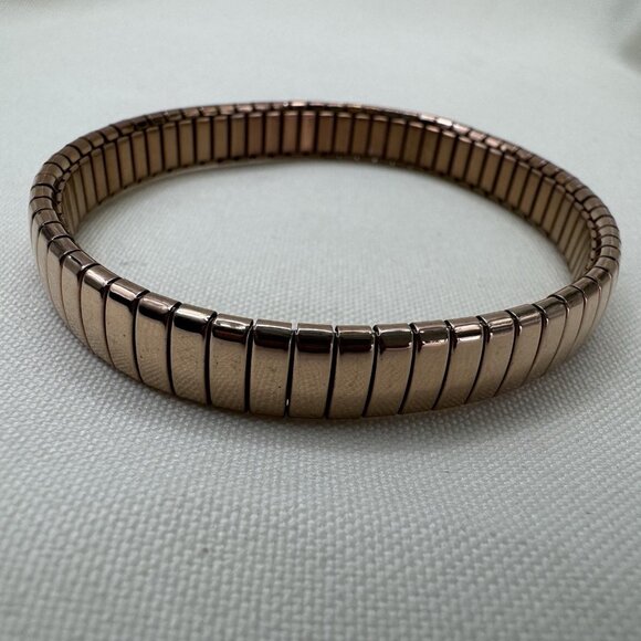 Milor Italy Brown Rose Gold-Tone Over Stainless Steel Expansion Bracelet - Picture 1 of 9